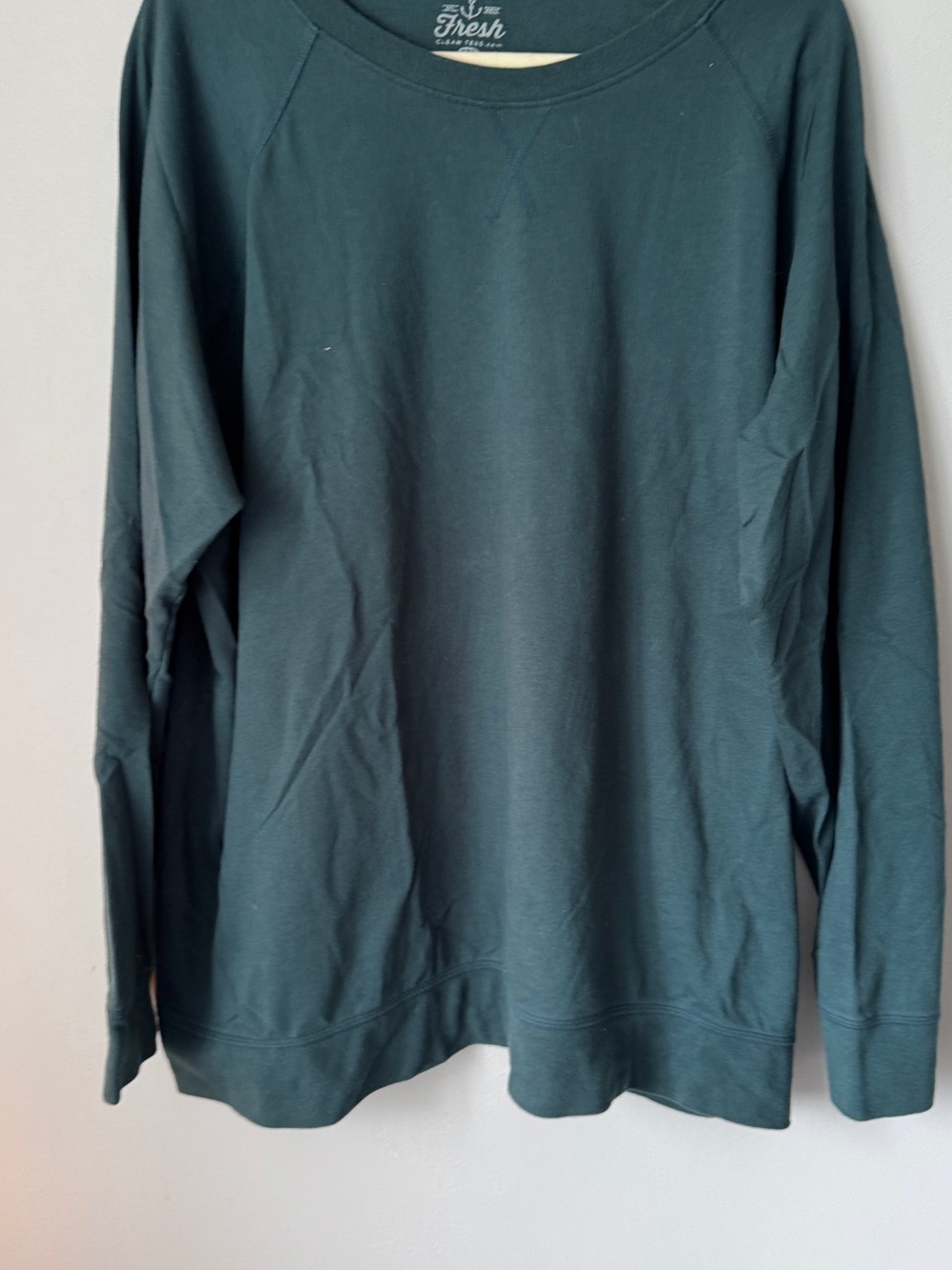 fresh Dark Teal Crewneck Sweater - Men's